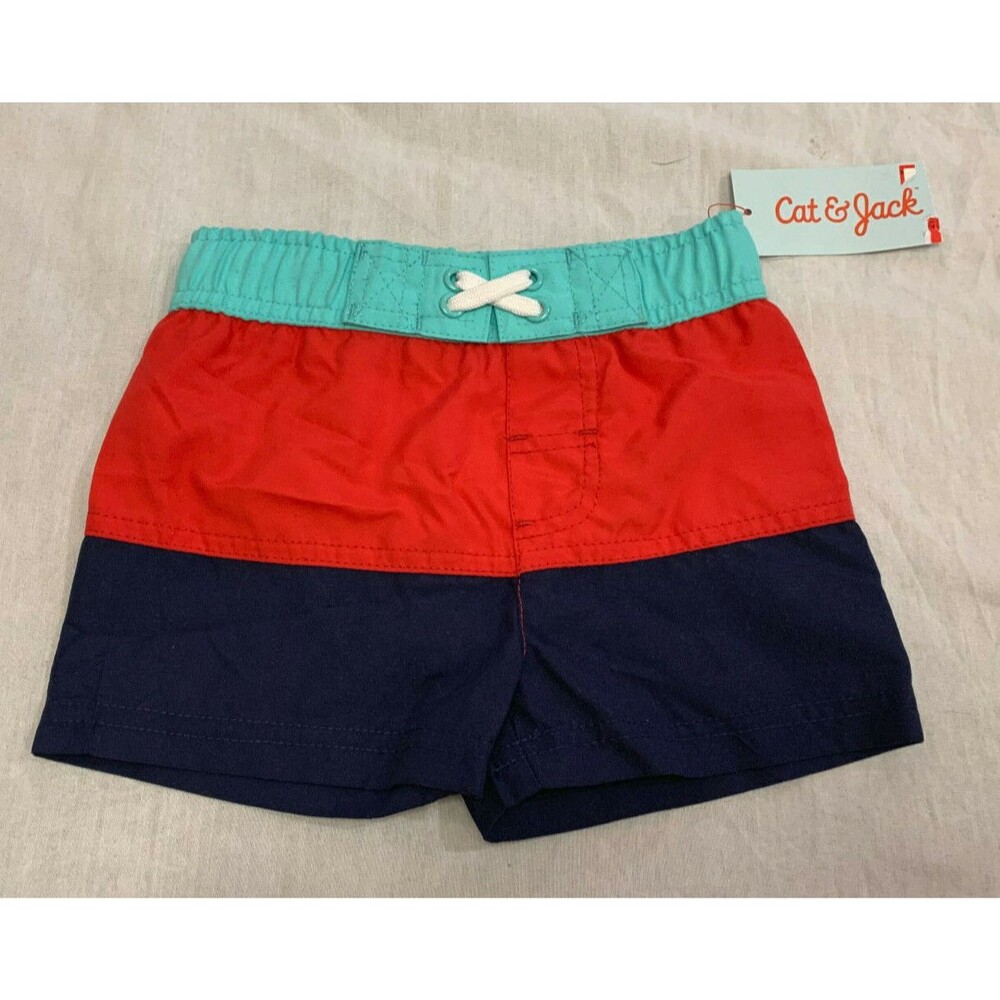 NWT CAT JACK BOYS SWIM SHORTS SIZE 9 MONTHS